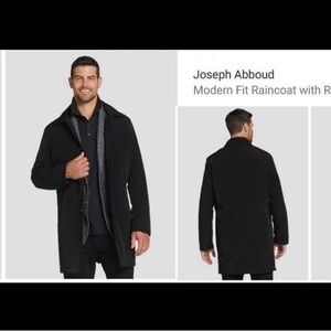 Joseph Abboud Charcoal Modern Raincoat